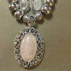 5/$20🔥Marcasite Pendant Fashion Necklace with Matching E🔥